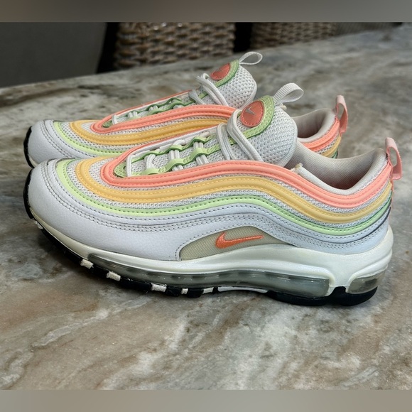 Women’s NIKE Air Max 97 Melon tint/Barely volt/Atomic pink. Size 5.5 - Picture 9 of 11